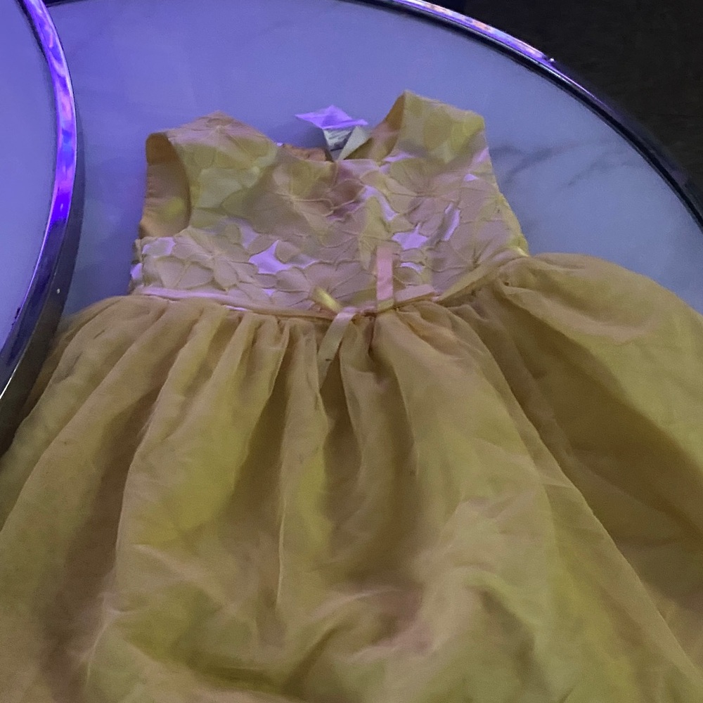 Elegant Yellow Kids Formal Dress